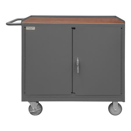 Durham Mobile Bench Cabinet, 2 Doors, Hard Board Top