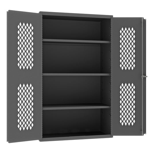 Durham Ventilated Shelves Cabinet, 14 Gauge, 3 Shelves, 36 x 24 x 72