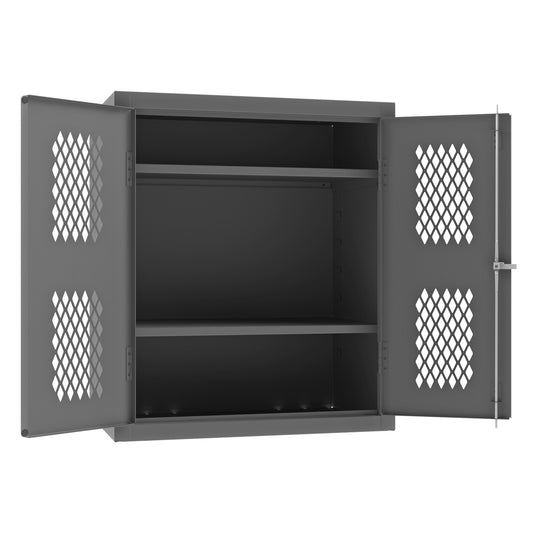 Durham Ventilated Shelves Cabinet, 14 Gauge, 2 Shelves, 36 x 24 x 42