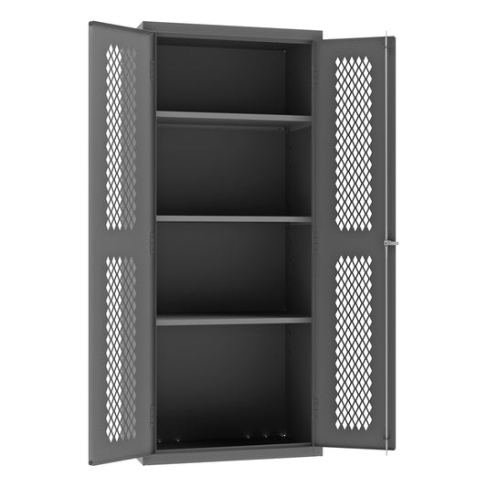 Durham Ventilated Shelves Cabinet, 14 Gauge, 3 Shelves, 36 x 24 x 84