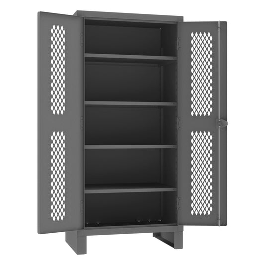 Durham Ventilated Cabinet, 12 Gauge, 4 Shelves, 36 x 24 x 78