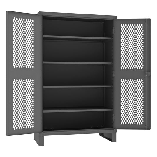 Durham Ventilated Cabinet, 12 Gauge, 4 Shelves, 48 x 24 x 78