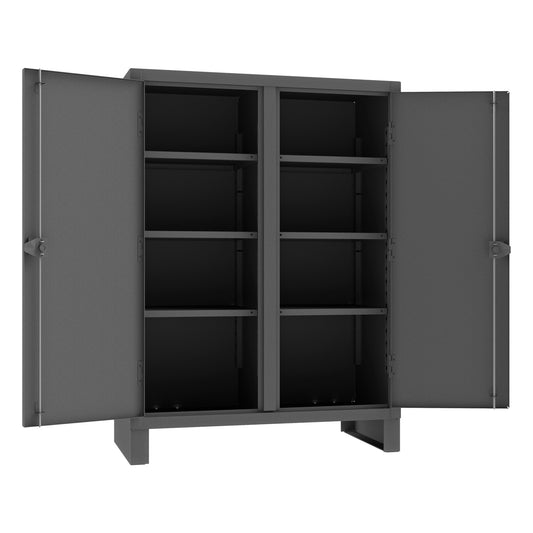 Durham Double Shift Cabinet, 12 Gauge, 6 Adjustable Shelves, 48 x 24 x 66