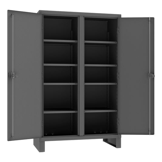 Durham Double Shift Cabinet, 12 Gauge, 8 Adjustable Shelves, 48 x 24 x 78