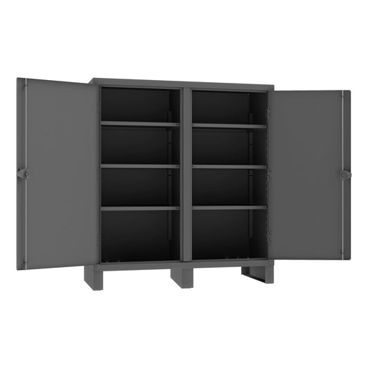 Durham Double Shift Cabinet, 12 Gauge, 6 Adjustable Shelves, 60 x 24 x 66