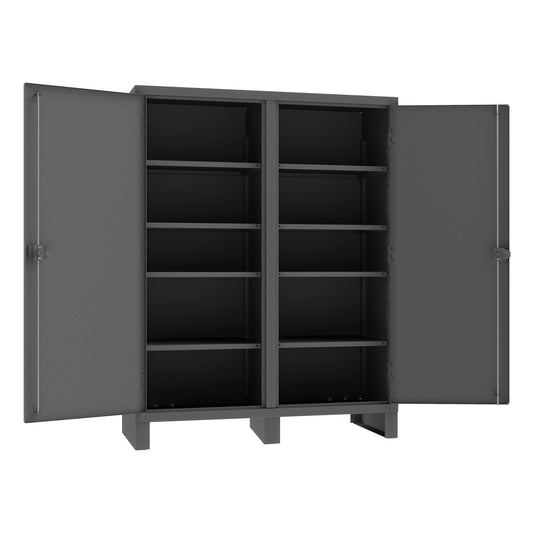 Durham Double Shift Cabinet, 12 Gauge, 8 Adjustable Shelves, 60 x 24 x 78