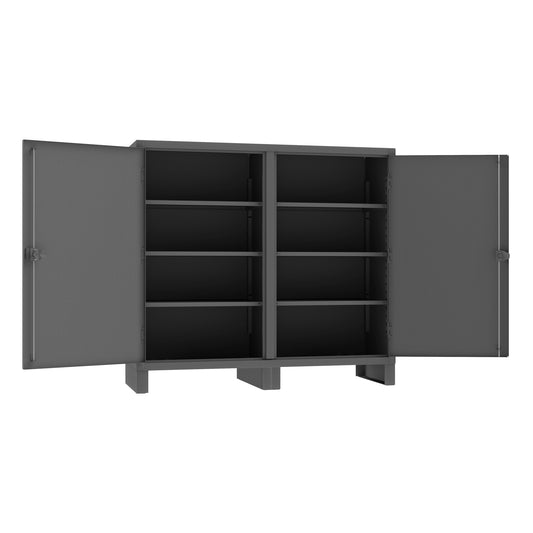 Durham Double Shift Cabinet, 12 Gauge, 6 Adjustable Shelves, 72 x 24 x 66
