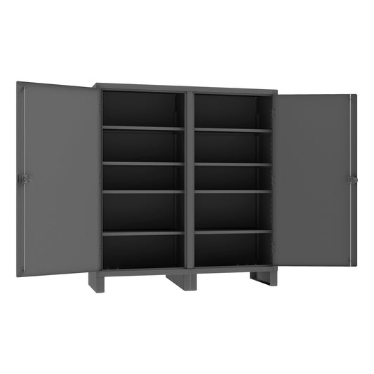 Durham Double Shift Cabinet, 12 Gauge, 8 Adjustable Shelves, 72 x 24 x 78