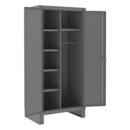 Durham Wardrobe Cabinet, 1 Fixed Shelf, 4 Adjustable Shelves, Hanger Bar, 36 x 24 x 78