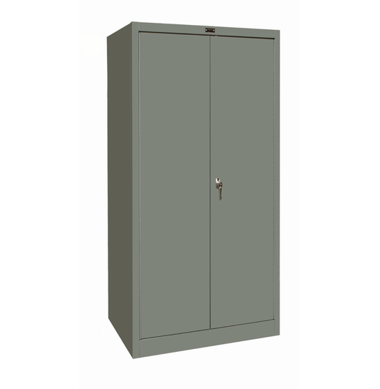 Centerline Dynamics 400 Series Solid Door Cabinets Dark Gray / Assembled Hallowell Stationary Solid Combination Cabinet, 36"W x 18"D x 72"H, Single Tier, Double Solid Door, 1-Wide