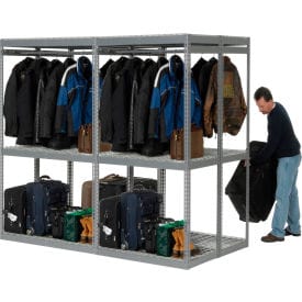 Centerline Dynamics 796549 Global Industrial Boltless Luggage Garment Double Rack - 96"W x 48"D x 84"H - 796549