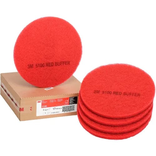 Centerline Dynamics Accessories & Supplies 3M™ 17" Buffing Pad, Red, 5 Per Case