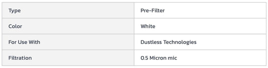 Centerline Dynamics Accessories & Supplies Dustless Wunderbag™ Prefilter 2 Pack