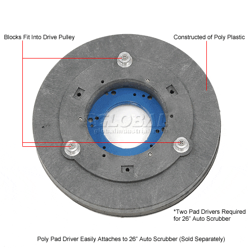 Centerline Dynamics Accessories & Supplies Global Industrial™ 13" Replacement Pad Driver