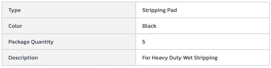 Centerline Dynamics Accessories & Supplies Global Industrial™ 18" Stripping Pad, Black, 5 Per Case