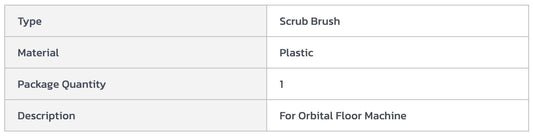 Centerline Dynamics Accessories & Supplies Oreck® 12" Scrub Brush, Orange