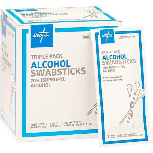 Centerline Dynamics Alcohol Prep Pads Sterile Alcohol Swabsticks, 25 per Box/10 Boxes per Case