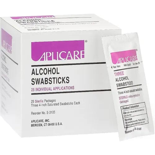 Centerline Dynamics Alcohol Prep Pads Sterile Aplicare Alcohol Swabsticks, Pack of 3