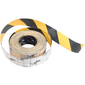 Centerline Dynamics Anti Slip Tape Anti-Slip Traction Yellow/Black Hazard Striped Tape Roll, 2" x 60'