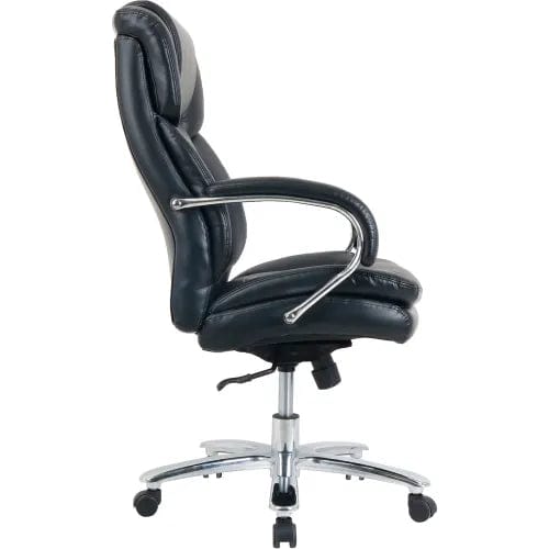 Centerline Dynamics Antimicrobial 24 Hour Chair With High Back & Fixed Arms, Bonded Leather, Black