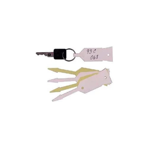 Centerline Dynamics Automotive Shop Equipment John Dow Plastic Key Tags, White - 1000 Tags/Pack