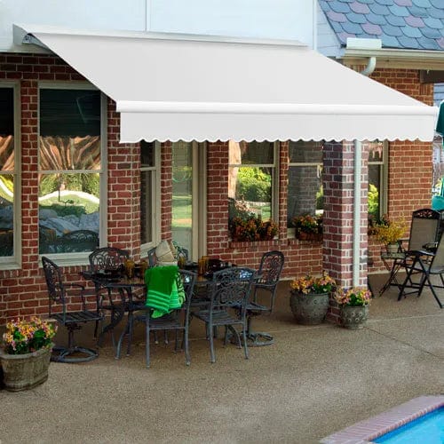 Centerline Dynamics Awnings & Shades Manual Retractable Awning 12'W x 10'D x 10"H Off White