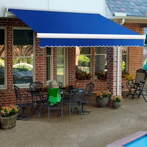 Centerline Dynamics Awnings & Shades Retractable Awning Manual 16'W x 10'D x 10"H Blue