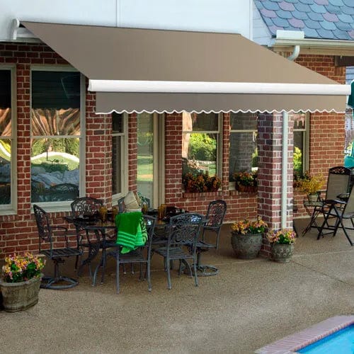 Centerline Dynamics Awnings & Shades Retractable Awning Manual 8'W x 10"H x 7'D Taupe