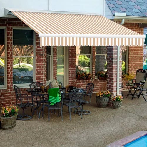 Centerline Dynamics Awnings & Shades Retractable Awning Right Motor 18'W x 10'D x 10"H Linen/White