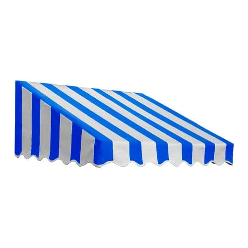 Centerline Dynamics Awnings & Shades Window/Entry Awning 3-3/8'W x 1-1/2'H x 3'D Bright Blue/White