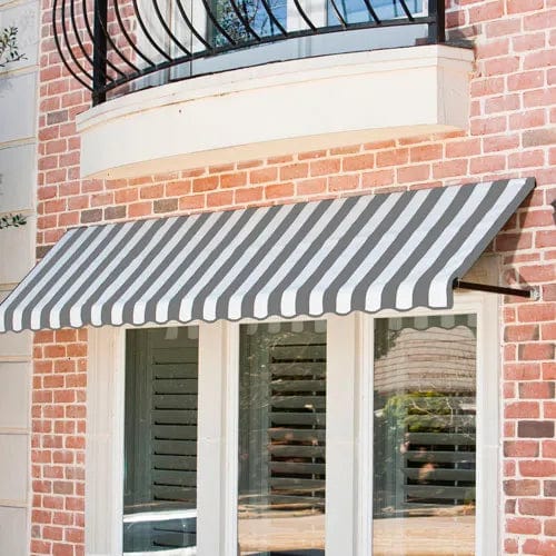 Centerline Dynamics Awnings & Shades Window/Entry Awning 3-3/8'W x 4-11/16'H x 3'D Gray/White