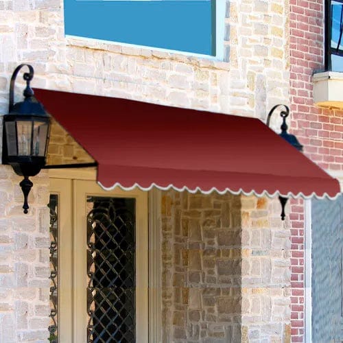 Centerline Dynamics Awnings & Shades Window/Entry Awning Low Eaves 3-3/8'W x 1-1/2'H x 3'D Burgundy