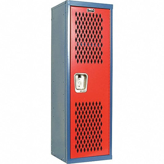 Centerline Dynamics Backpack Laptop Lockers Red/Blue Hallowell Home Team Locker, 15"W x 15"D x 48"H, 1133 Bubble Gum (pink), Single Tier, 1-Wide, Knock-Down