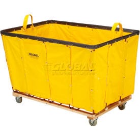 Centerline Dynamics Basket Trucks Global Industrial™ Basket Bulk Truck, Vinyl, 20 Bushel Capacity, Yellow