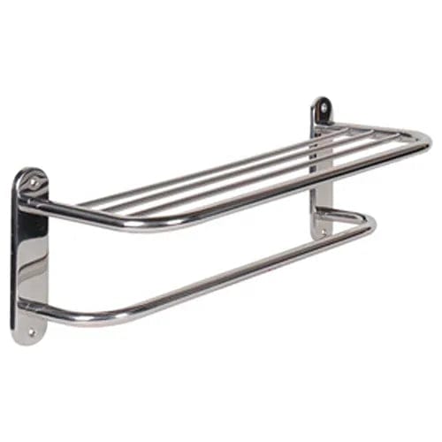 Centerline Dynamics Bathroom Accessories 18" Towel Shelf With Towel Bar - Polished Finish - Pkg Qty 10