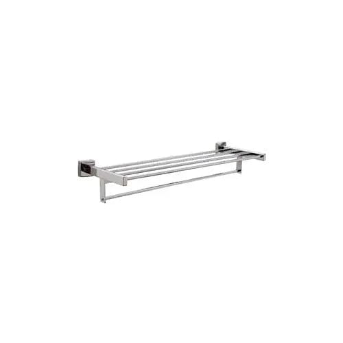 Centerline Dynamics Bathroom Accessories Surface Mounted Towel Shelf w/ Towel Bar - 24"W Bright Polished