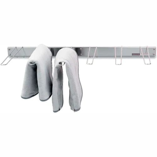 Centerline Dynamics Bathroom Accessories Wall Mounted Towel Rack, 6-Hook, 33" x 13" x 2"