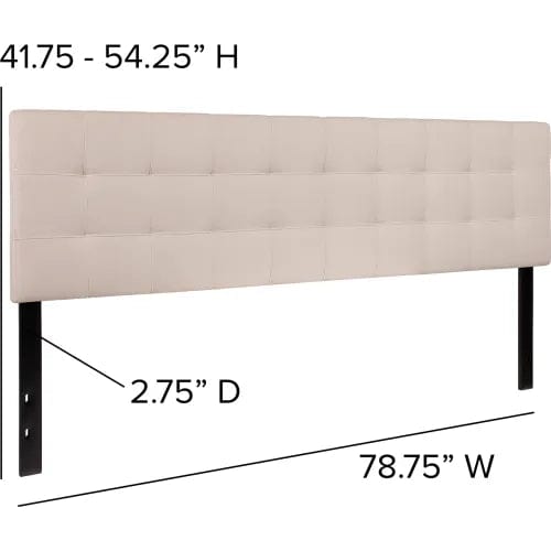 Centerline Dynamics Beds & Headboards Bedford Tufted Upholstered Headboard in Beige, King Size