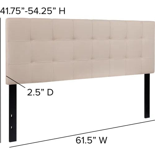 Centerline Dynamics Beds & Headboards Bedford Tufted Upholstered Headboard in Beige, Queen Size