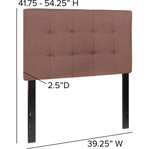 Centerline Dynamics Beds & Headboards Bedford Tufted Upholstered Headboard in Camel, Twin Size