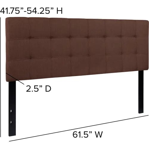 Centerline Dynamics Beds & Headboards Bedford Tufted Upholstered Headboard in Dark Brown, Queen Size