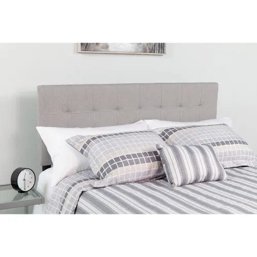 Centerline Dynamics Beds & Headboards Bedford Tufted Upholstered Headboard in Light Gray, Full Size