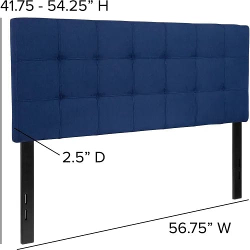 Centerline Dynamics Beds & Headboards Bedford Tufted Upholstered Headboard in Navy, Full Size