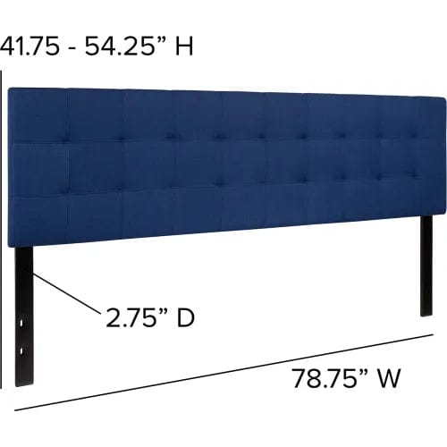 Centerline Dynamics Beds & Headboards Bedford Tufted Upholstered Headboard in Navy, King Size