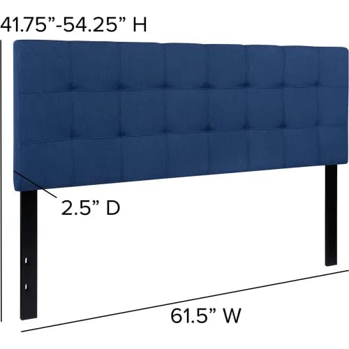 Centerline Dynamics Beds & Headboards Bedford Tufted Upholstered Headboard in Navy, Queen Size