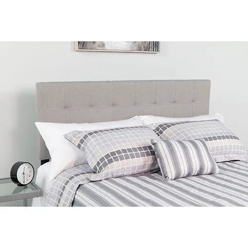 Centerline Dynamics Beds & Headboards Bedford Tufted Upholstered Queen Size Headboard - Fabric - Light Gray