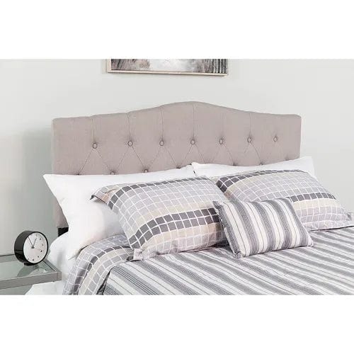 Centerline Dynamics Beds & Headboards Cambridge Tufted Upholstered Queen Size Headboard - Fabric - Light Gray