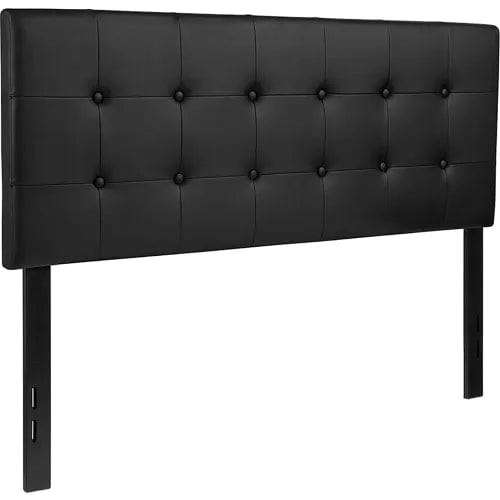 Centerline Dynamics Beds & Headboards Lennox Tufted Upholstered Full Size Headboard - Vinyl - Black