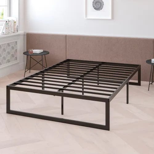 Centerline Dynamics Beds & Headboards Metal Platform Bed Frame, 14" H, 10" Pocket Spring Mattress in a Box, Full Size