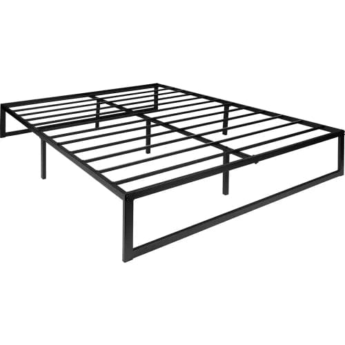 Centerline Dynamics Beds & Headboards Metal Platform Bed Frame, 14" H, 10" Pocket Spring Mattress in a Box, Queen Size